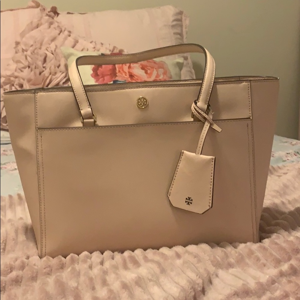 Pink Tory Burch Robinson Tote